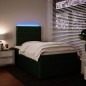 vidaXL Boxspringbett mit Matratze Dunkelgrün 120x200 cm Samt vidaXL Boxspringbett mit Matratze Dunkelgrün 120x200 cm Samt