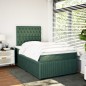 vidaXL Boxspringbett mit Matratze Dunkelgrün 120x200 cm Samt vidaXL Boxspringbett mit Matratze Dunkelgrün 120x200 cm Samt