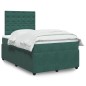 vidaXL Boxspringbett mit Matratze Dunkelgrün 120x200 cm Samt vidaXL Boxspringbett mit Matratze Dunkelgrün 120x200 cm Samt
