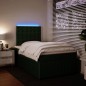 vidaXL Boxspringbett mit Matratze Dunkelgrün 120x200 cm Samt vidaXL Boxspringbett mit Matratze Dunkelgrün 120x200 cm Samt