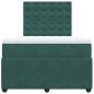 vidaXL Boxspringbett mit Matratze Dunkelgrün 120x200 cm Samt vidaXL Boxspringbett mit Matratze Dunkelgrün 120x200 cm Samt