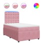 vidaXL Boxspringbett mit Matratze Rosa 120x200 cm Samt vidaXL Boxspringbett mit Matratze Rosa 120x200 cm Samt