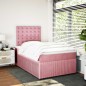 vidaXL Boxspringbett mit Matratze Rosa 120x200 cm Samt vidaXL Boxspringbett mit Matratze Rosa 120x200 cm Samt