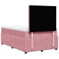 vidaXL Boxspringbett mit Matratze Rosa 120x200 cm Samt vidaXL Boxspringbett mit Matratze Rosa 120x200 cm Samt