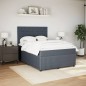 vidaXL Boxspringbett mit Matratze Dunkelgrau 140x200 cm Samt vidaXL Boxspringbett mit Matratze Dunkelgrau 140x200 cm Samt
