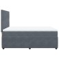 vidaXL Boxspringbett mit Matratze Dunkelgrau 140x200 cm Samt vidaXL Boxspringbett mit Matratze Dunkelgrau 140x200 cm Samt