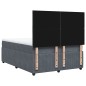 vidaXL Boxspringbett mit Matratze Dunkelgrau 140x200 cm Samt vidaXL Boxspringbett mit Matratze Dunkelgrau 140x200 cm Samt