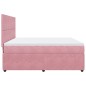 vidaXL Boxspringbett mit Matratze Rosa 200x200 cm Samt vidaXL Boxspringbett mit Matratze Rosa 200x200 cm Samt