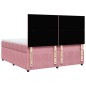 vidaXL Boxspringbett mit Matratze Rosa 200x200 cm Samt vidaXL Boxspringbett mit Matratze Rosa 200x200 cm Samt