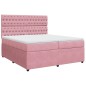 vidaXL Boxspringbett mit Matratze Rosa 200x200 cm Samt vidaXL Boxspringbett mit Matratze Rosa 200x200 cm Samt