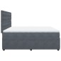 vidaXL Boxspringbett mit Matratze Dunkelgrau 200x200 cm Samt vidaXL Boxspringbett mit Matratze Dunkelgrau 200x200 cm Samt