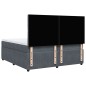 vidaXL Boxspringbett mit Matratze Dunkelgrau 200x200 cm Samt vidaXL Boxspringbett mit Matratze Dunkelgrau 200x200 cm Samt