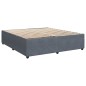 vidaXL Boxspringbett mit Matratze Dunkelgrau 200x200 cm Samt vidaXL Boxspringbett mit Matratze Dunkelgrau 200x200 cm Samt