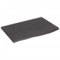 Tischplatte Dunkelgrau 60x40x2 cm Massivholz Eiche Behandelt Tischplatte Dunkelgrau 60x40x2 cm Massivholz Eiche Behandelt