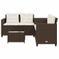 vidaXL Gartensofa in L-Form mit Tisch und Kissen Braun Poly Rattan vidaXL Gartensofa in L-Form mit Tisch und Kissen Braun Poly Rattan