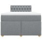 vidaXL Boxspringbett mit Matratze Hellgrau 120x200 cm Stoff vidaXL Boxspringbett mit Matratze Hellgrau 120x200 cm Stoff