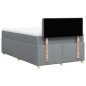 vidaXL Boxspringbett mit Matratze Hellgrau 120x200 cm Stoff vidaXL Boxspringbett mit Matratze Hellgrau 120x200 cm Stoff