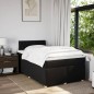 vidaXL Boxspringbett mit Matratze Schwarz 120x200 cm Stoff vidaXL Boxspringbett mit Matratze Schwarz 120x200 cm Stoff