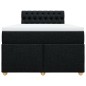 vidaXL Boxspringbett mit Matratze Schwarz 120x200 cm Stoff vidaXL Boxspringbett mit Matratze Schwarz 120x200 cm Stoff