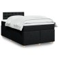 vidaXL Boxspringbett mit Matratze Schwarz 120x200 cm Stoff vidaXL Boxspringbett mit Matratze Schwarz 120x200 cm Stoff