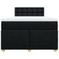 vidaXL Boxspringbett mit Matratze Schwarz 120x200 cm Stoff vidaXL Boxspringbett mit Matratze Schwarz 120x200 cm Stoff