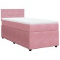 vidaXL Boxspringbett mit Matratze Rosa 90x190 cm Samt vidaXL Boxspringbett mit Matratze Rosa 90x190 cm Samt