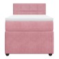 vidaXL Boxspringbett mit Matratze Rosa 90x190 cm Samt vidaXL Boxspringbett mit Matratze Rosa 90x190 cm Samt
