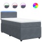 vidaXL Boxspringbett mit Matratze Dunkelgrau 90x200 cm Samt vidaXL Boxspringbett mit Matratze Dunkelgrau 90x200 cm Samt