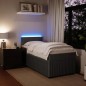 vidaXL Boxspringbett mit Matratze Dunkelgrau 90x200 cm Samt vidaXL Boxspringbett mit Matratze Dunkelgrau 90x200 cm Samt