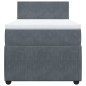 vidaXL Boxspringbett mit Matratze Dunkelgrau 90x200 cm Samt vidaXL Boxspringbett mit Matratze Dunkelgrau 90x200 cm Samt