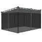 vidaXL Pavillon mit Netzwänden Anthrazit 4x3 m Stahl vidaXL Pavillon mit Netzwänden Anthrazit 4x3 m Stahl