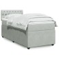 vidaXL Boxspringbett mit Matratze Hellgrau 90x200 cm Samt vidaXL Boxspringbett mit Matratze Hellgrau 90x200 cm Samt