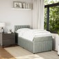 vidaXL Boxspringbett mit Matratze Hellgrau 90x200 cm Samt vidaXL Boxspringbett mit Matratze Hellgrau 90x200 cm Samt