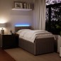vidaXL Boxspringbett mit Matratze Hellgrau 90x200 cm Samt vidaXL Boxspringbett mit Matratze Hellgrau 90x200 cm Samt