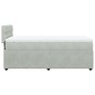vidaXL Boxspringbett mit Matratze Hellgrau 90x200 cm Samt vidaXL Boxspringbett mit Matratze Hellgrau 90x200 cm Samt