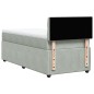vidaXL Boxspringbett mit Matratze Hellgrau 90x200 cm Samt vidaXL Boxspringbett mit Matratze Hellgrau 90x200 cm Samt