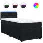 vidaXL Boxspringbett mit Matratze Schwarz 90x200 cm Samt vidaXL Boxspringbett mit Matratze Schwarz 90x200 cm Samt