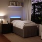 vidaXL Boxspringbett mit Matratze Hellgrau 90x200 cm Samt vidaXL Boxspringbett mit Matratze Hellgrau 90x200 cm Samt