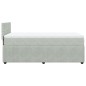 vidaXL Boxspringbett mit Matratze Hellgrau 90x200 cm Samt vidaXL Boxspringbett mit Matratze Hellgrau 90x200 cm Samt