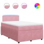 vidaXL Boxspringbett mit Matratze Rosa 120x200 cm Samt vidaXL Boxspringbett mit Matratze Rosa 120x200 cm Samt