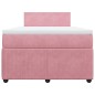 vidaXL Boxspringbett mit Matratze Rosa 120x200 cm Samt vidaXL Boxspringbett mit Matratze Rosa 120x200 cm Samt