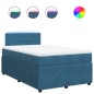 vidaXL Boxspringbett mit Matratze Blau 120x200 cm Samt vidaXL Boxspringbett mit Matratze Blau 120x200 cm Samt