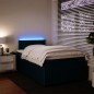 vidaXL Boxspringbett mit Matratze Blau 120x200 cm Samt vidaXL Boxspringbett mit Matratze Blau 120x200 cm Samt
