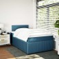 vidaXL Boxspringbett mit Matratze Blau 120x200 cm Samt vidaXL Boxspringbett mit Matratze Blau 120x200 cm Samt