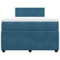 vidaXL Boxspringbett mit Matratze Blau 120x200 cm Samt vidaXL Boxspringbett mit Matratze Blau 120x200 cm Samt