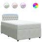 vidaXL Boxspringbett mit Matratze Hellgrau 120x200 cm Samt vidaXL Boxspringbett mit Matratze Hellgrau 120x200 cm Samt