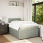 vidaXL Boxspringbett mit Matratze Hellgrau 120x200 cm Samt vidaXL Boxspringbett mit Matratze Hellgrau 120x200 cm Samt