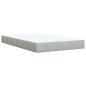 vidaXL Boxspringbett mit Matratze Hellgrau 120x200 cm Samt vidaXL Boxspringbett mit Matratze Hellgrau 120x200 cm Samt