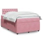 vidaXL Boxspringbett mit Matratze Rosa 120x200 cm Samt vidaXL Boxspringbett mit Matratze Rosa 120x200 cm Samt