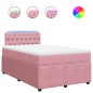 vidaXL Boxspringbett mit Matratze Rosa 120x200 cm Samt vidaXL Boxspringbett mit Matratze Rosa 120x200 cm Samt